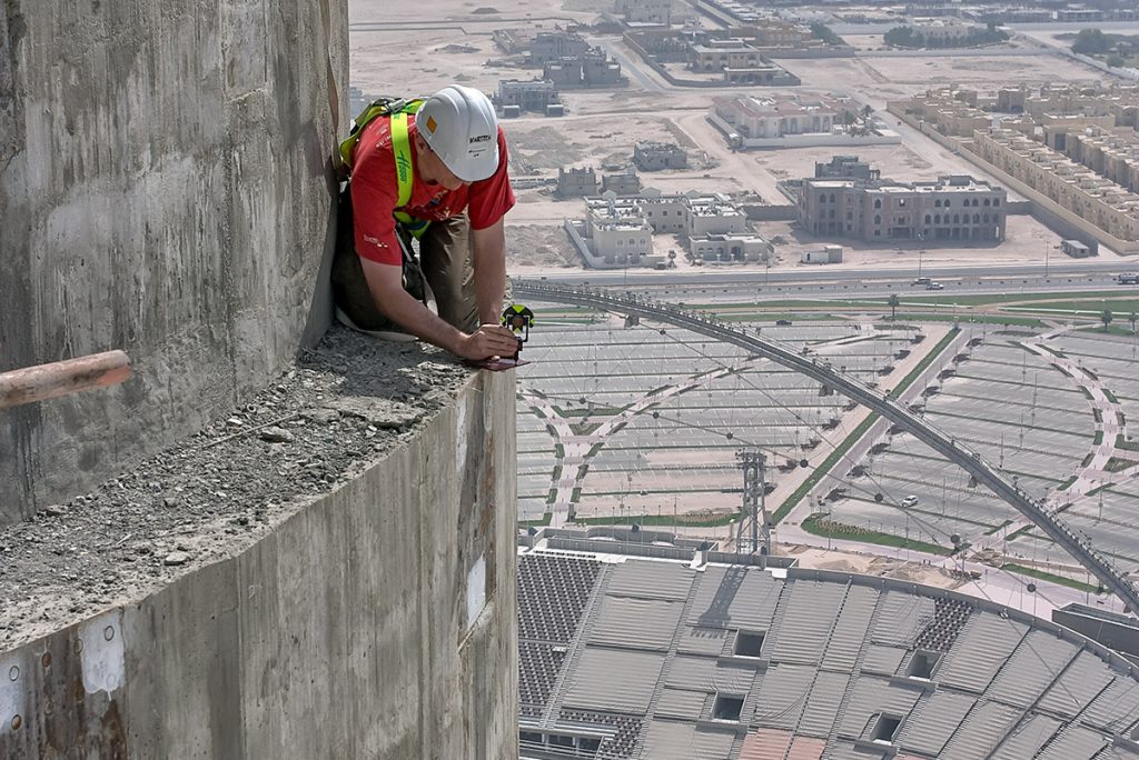 Vermessung Aspire Tower in Doha, Qatar