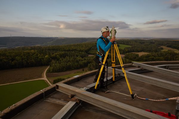 Ermittlung des Schaftumfangs Sendeturm Buttenheim